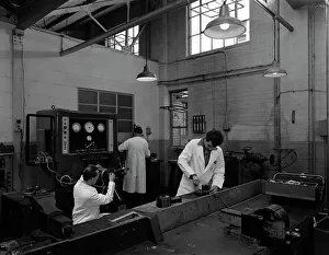 Auto Electricians at Globe & Simpson, Nottingham, 1961 Print
