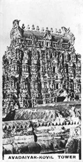 Images Dated 11th June 2007: Avadaiyar-Kovil tower, Avadaiyarkovil, Tamil Nadu, India, c1925