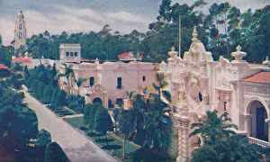 Balboa Park San Diego Prints: The Avenue of Palaces, c1935