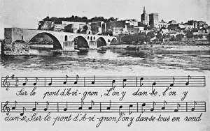 Avignon Bridge Prints: Avignon. - St-Benezet Bridge, c1925