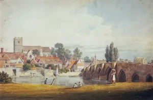 Church Prints: Aylesford, near Maidstone, Kent, 19th century Print