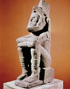 Aztec sculpture of a seated male figure, c1375-1521 Aztec sculpture of a seated male figure, c1375-1521