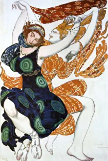 Two Bacchantes, costume design for a Ballets Russes production of Tcherepnins Narcisse Two Bacchantes, costume design for a Ballets Russes production of Tcherepnins Narcisse