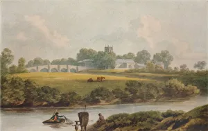 Bangor Is-y-Coed, Denbighshire, c1795. Artist: John Warwick Smith Bangor Is-y-Coed, Denbighshire, c1795. Artist: John Warwick Smith