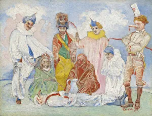 Belgian Fine Art Images Prints: Bapteme de masques, 1891. Creator: Ensor, James (1860-1949)