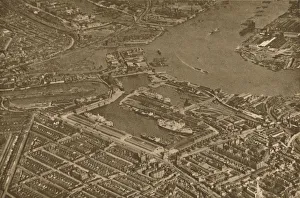 The Three Basins of the East India Docks and the Blackwall Reach of the Thames Seen From The Three Basins of the East India Docks and the Blackwall Reach of the Thames Seen From