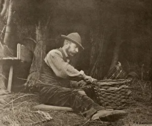 The Basket-Maker, 1888. Creator: Peter Henry Emerson The Basket-Maker, 1888. Creator: Peter Henry Emerson