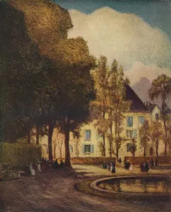Bassin Du Dragon, Versaille, c1915. Artist: Vaughan Trowbridge Bassin Du Dragon, Versaille, c1915. Artist: Vaughan Trowbridge