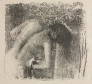 Edgar Degas' After the Bath Lithograph Print, 1891-1892
