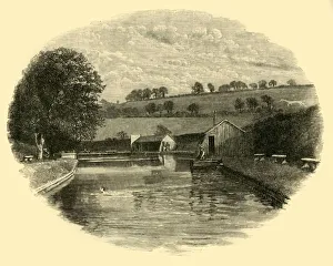 Our Own Country Book Illustrations Prints: The Bathing-Place, 1898. Creator: Unknown