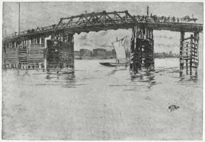 Battersea Bridge, London, 19th century (1904).Artist: James Abbott McNeill Whistler Battersea Bridge, London, 19th century (1904).Artist: James Abbott McNeill Whistler