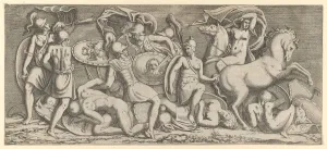 Battle of Amazons, 1547. Creator: Leon Davent Battle of Amazons, 1547. Creator: Leon Davent