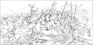 The Battle of Hastings, 1066, (1833). Artist: T Henwood The Battle of Hastings, 1066, (1833). Artist: T Henwood