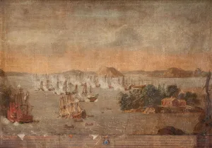 The Battle of Hoglande on 22 July 1713, 1713. Artist: Anonymous The Battle of Hoglande on 22 July 1713, 1713. Artist: Anonymous