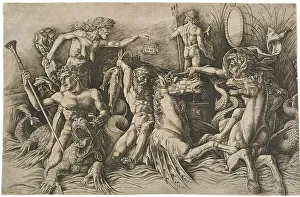 The Battle of the Sea Gods, ca 1475. Artist: Mantegna, Andrea (1431-1506) The Battle of the Sea Gods, ca 1475. Artist: Mantegna, Andrea (1431-1506)