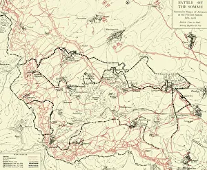 Battle of the Somme, First World War Print (c1920)