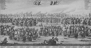 The Battle of the Texel, c1700. Artist: Bastiaen Stopendael The Battle of the Texel, c1700. Artist: Bastiaen Stopendael