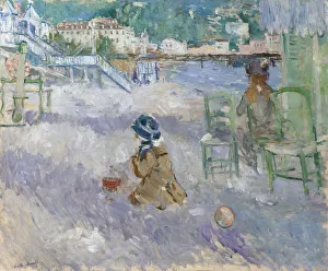 Impressionist Artists From France Prints: Beach in Nice