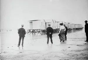 Black and White Print of Scheveningen Beach Scene