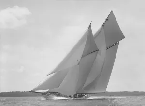 Prints of The beautiful schooner Meteor IV, 1911. Meteor IV was Kaiser Wilhelm IIs fourth yacht. It was designed by Max Oetz and launched in 1909 Isle Of Wight Prints: Heritage Images Print: The Schooner Meteor IV, 1911