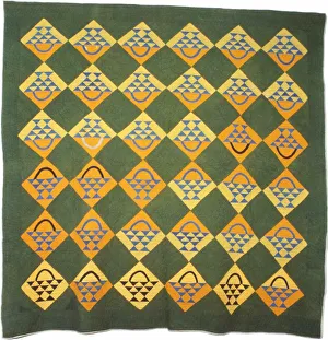 Bedcover (Basket Pattern Quilt), Southern Illinois, 1861 Bedcover (Basket Pattern Quilt), Southern Illinois, 1861