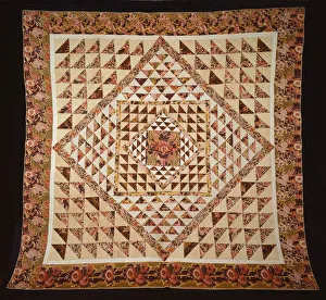 Bedcover, United States, 1820/50. Creator: Unknown Bedcover, United States, 1820/50. Creator: Unknown