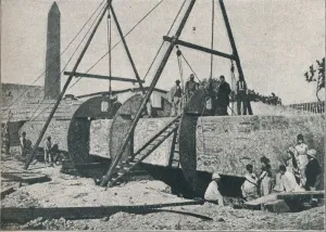 Monochrome Cityscape Photography Prints: Beginning the Framework, 1877, (1910)