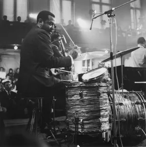 Ben Riley, BBC TV Recording Jazz Goes to College Cambridge, 1966. Creator Ben Riley, BBC TV Recording Jazz Goes to College Cambridge, 1966. Creator