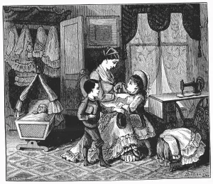 Women In Industry History Prints: Benefits of using the Singer sewing machine, 1880