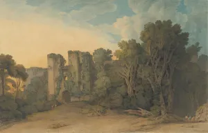 Berry Pomeroy Castle Print, Devon 1775-1805 by Francis Towne