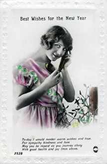 Best Wishes for the New Year, greetings card, c1920s(?) Best Wishes for the New Year, greetings card, c1920s(?)