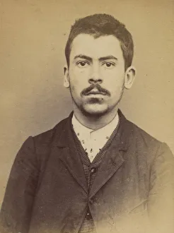 Alphonse Bertillon Mugshot Prints: Billon. Gabriel, Andre, Adolphe. 20 ans, ne a Boulogne /s / Seine