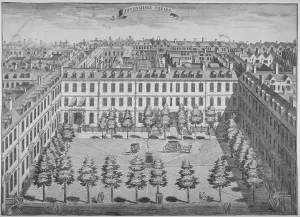 Black And White Britain Images Prints: Bird s-eye view of Devonshire Square, City of London, 1740
