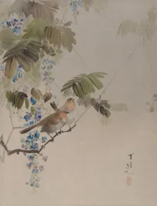 Birds and Flowers, ca. 1887. Creator: Watanabe Seitei Birds and Flowers, ca. 1887. Creator: Watanabe Seitei