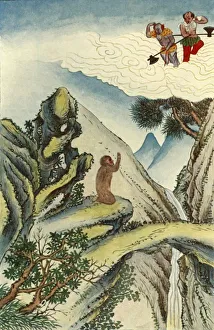 Chinese Mythology Prints: The Birth of the Monkey, 1922. Creator: Unknown