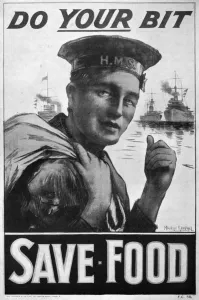 Do Your Bit - Save Food, food economy poster, First World War, 1917, (c1920) Do Your Bit - Save Food, food economy poster, First World War, 1917, (c1920)