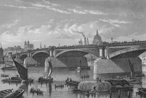 British Civil Engineering Prints: Blackfriars Bridge from the Surrey side, London, c1875 (1878)