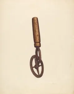 Blacksmiths Measuring Wheel, c. 1939 Print