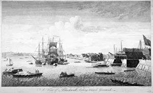 Blackwall, Poplar, London, 1750. Artist: John Boydell Blackwall, Poplar, London, 1750. Artist: John Boydell