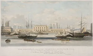 The Blackwall Railway Terminus and Brunswick Pier, Blackwall, Poplar, London, c1840 The Blackwall Railway Terminus and Brunswick Pier, Blackwall, Poplar, London, c1840