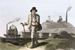 Blenkinsop steam locomotive at Middleton colliery near Leeds, West Yorkshire, 1814 Blenkinsop steam locomotive at Middleton colliery near Leeds, West Yorkshire, 1814