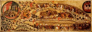 Blessed Be the Host of the King of Heaven, 1550s. Artist: Athanasius, Metropolitan of Moscow (active Mid of 16th cen.) Blessed Be the Host of the King of Heaven, 1550s. Artist: Athanasius, Metropolitan of Moscow (active Mid of 16th cen.)