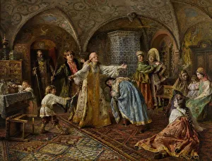 Blind Man's Bluff Print by Makovsky (1839-1915)