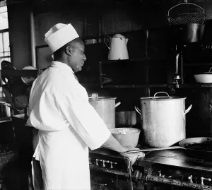 Blue Triangle Chef C.P. Harris Print, 1910-1920