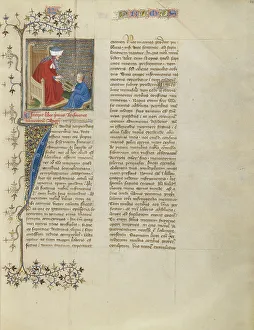 Anicius Manlius Severinus Boethius Prints: Boethius Instructs a Young Boy in Arithmetic, about 1405. Creator: Unknown