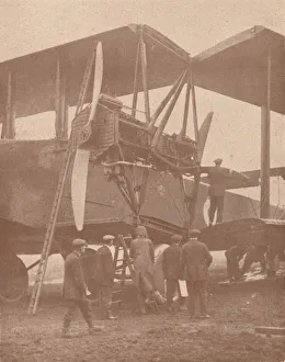 Vintage Military Airplanes Prints: The Bomb Berlin Bus, c1918 (1919)