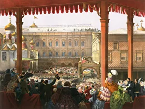 Bow to the People, Coronation of Tsar Alexander II of Russia, Moscow, 1855 (1856) Bow to the People, Coronation of Tsar Alexander II of Russia, Moscow, 1855 (1856)