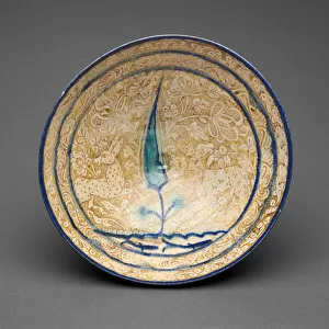 13th/14th Century Bowl Print: Tree and Fish-Pond Motif
