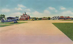 Bowman Field, Municipal Airport, 1942. Artist: Caufield & Shook Bowman Field, Municipal Airport, 1942. Artist: Caufield & Shook