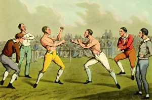 Boxing, early 19th century, (1941). Creator: Henry Thomas Alken Boxing, early 19th century, (1941). Creator: Henry Thomas Alken